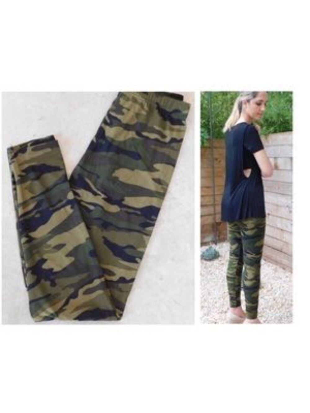 Camouflage Print Buttery Soft Leggings New